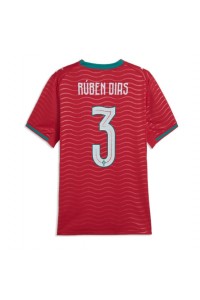 Portugali Ruben Dias #3 Jalkapallovaatteet Naisten Kotipaita MM-kisat 2026 Lyhythihainen